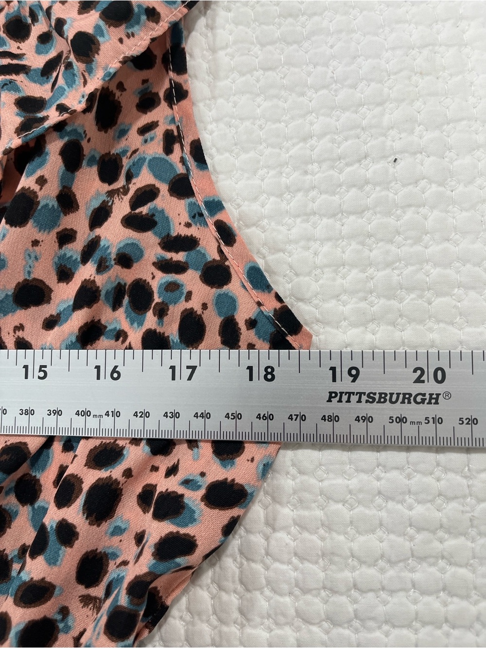 THML Pink Leopard Print Tiered Midi Dress Tassel Tie Boho Resort L cottagecore - Picture 4 of 10
